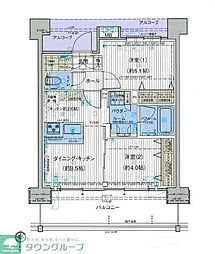 オーキッドレジデンス森下 7階2DKの間取り