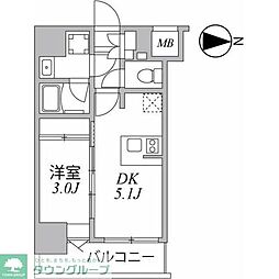 SYFORME住吉 6階1DKの間取り