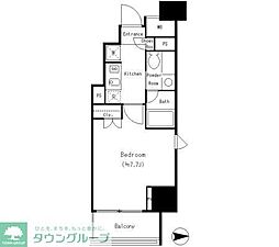 リアルテ亀戸 2階1Kの間取り