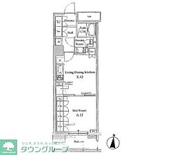 パークアクシス東陽町 4階1LDKの間取り