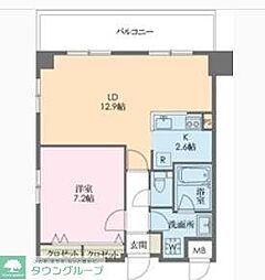 シャンティ住吉 6階1LDKの間取り