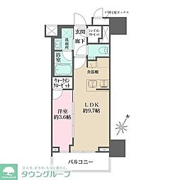ザ・パークワンズ日本橋人形町 4階1LDKの間取り