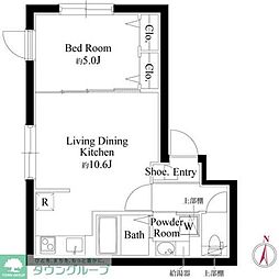 SACHIEIKOU清澄白河 4階1LDKの間取り