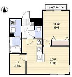 ステラ住吉 4階1SLDKの間取り