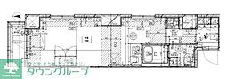 エストゥルースプラス三ノ輪 4階ワンルームの間取り
