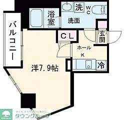 ティモーネ押上イースト 6階1Kの間取り