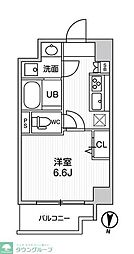 ROOTs Ryogoku 9階1Kの間取り