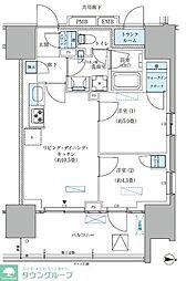 パークアクシス西大島コンフォートスクエア 14階2LDKの間取り