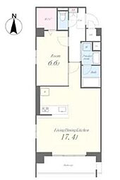 ステラマリス 8階1LDKの間取り