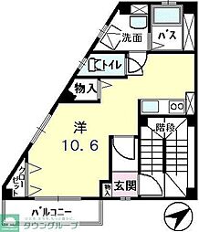 マ　ヴェル　ドムール 1階ワンルームの間取り