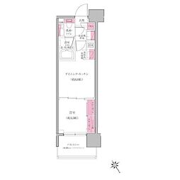 レジディア門前仲町プレイス 7階1DKの間取り