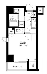 スカイコート清澄庭園 3階1Kの間取り