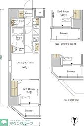 アーバネックス森下IV 8階1DKの間取り