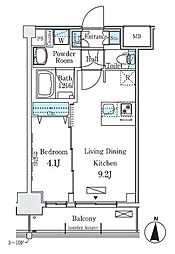 ディームス東陽町2 1LDKの間取図画像