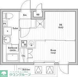アーバンパーク東向島 1DKの間取図画像