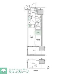 ブルックサイドレジデンス木場 2Kの間取図画像