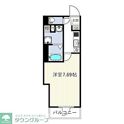 ES-Grande門前仲町 1Kの間取図画像