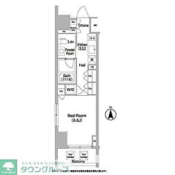 COMFORIA門前仲町 1Kの間取図画像