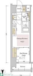 アーバネックス森下3 1DKの間取図画像