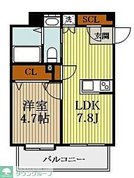 UNREVE秋葉原 1LDKの間取図画像