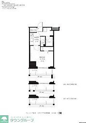 フレンシア菊川 1Kの間取図画像