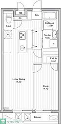 アーバンパーク東向島 1LDKの間取図画像