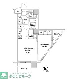 コンフォリア南砂町 1LDKの間取図画像