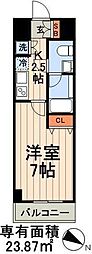 コンフォリア豊洲 1Kの間取図画像