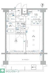 グロース錦糸町ミルーナヒルズ 1LDKの間取図画像