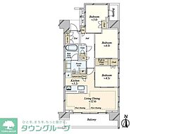 パークホームズ錦糸町ザレジデンス 3LDKの間取図画像