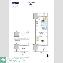 墨田区緑4丁目マンション 1DKの間取図画像