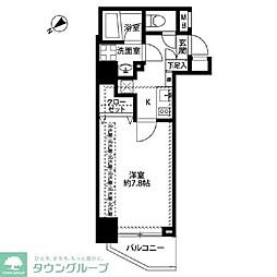 プレール・ドゥーク向島 1Kの間取図画像