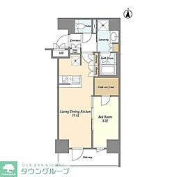 LIGHTTERRACE錦糸町 1LDKの間取図画像