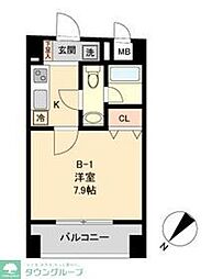COMODO水天宮レジデンス 1Kの間取図画像