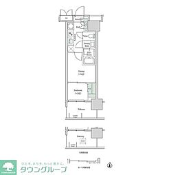 ブルックサイドレジデンス木場 2Kの間取図画像