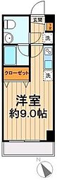 プライムアーバン豊洲 ワンルームの間取図画像