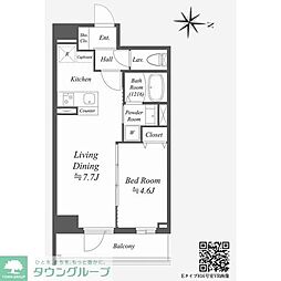 AlphaPrime東陽町 1LDKの間取図画像