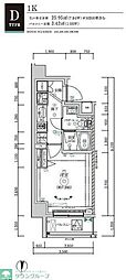 RELUXIA森下II 1Kの間取図画像