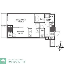 コンフォリア森下リバーサイド 1LDKの間取図画像