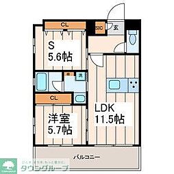フロントコート両国 1SLDKの間取図画像