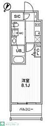 ステージグランデ日本橋人形町 1Kの間取図画像