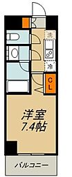 アルテシモシェルト 1Kの間取図画像