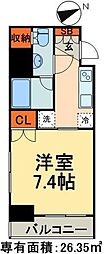 コンフォリア浅草駒形 1Kの間取図画像