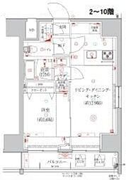 ARTESSIMOCRUCE 1LDKの間取図画像