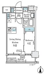 ディームス東陽町2 1LDKの間取図画像