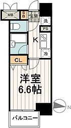 カスタリア住吉 1Kの間取図画像