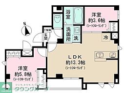 グラン ルーブル 上野 2LDKの間取図画像