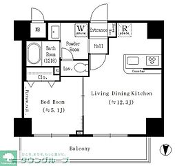 YUNOARTKAMEIDO 1LDKの間取図画像
