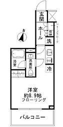 パークリュクス清澄白河 ワンルームの間取図画像