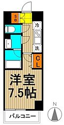 ベルフェリーク木場 1Kの間取図画像